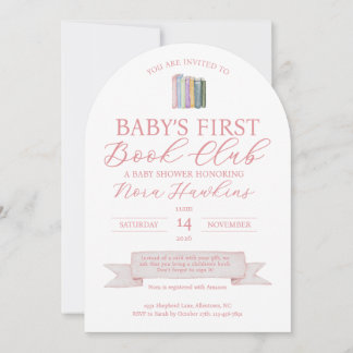 Uitnodiging voor Baby's Eerste Boekclub Baby Showe