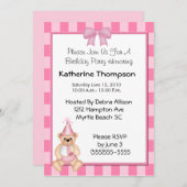 Uitnodiging voor baby's verjaardag (Voorkant / Achterkant)