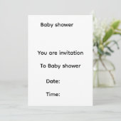 Uitnodiging voor babyshower (Staand voorkant)