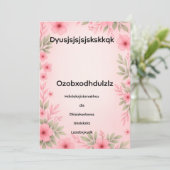 Uitnodiging voor babyshower (Staand voorkant)