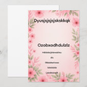 Uitnodiging voor babyshower (Voorkant / Achterkant)