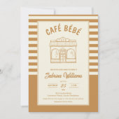 UITNODIGING VOOR BABYSHOWER 'CAFÉ BÉBÉ COFFEE' (Voorkant)