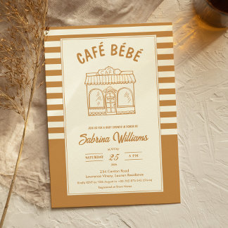 UITNODIGING VOOR BABYSHOWER 'CAFÉ BÉBÉ COFFEE'