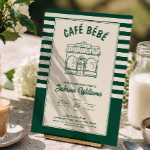 UITNODIGING VOOR BABYSHOWER 'CAFÉ BÉBÉ GREEN COFFE