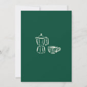 UITNODIGING VOOR BABYSHOWER 'CAFÉ BÉBÉ GREEN COFFE (Achterkant)