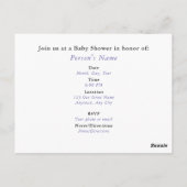 Uitnodiging voor babyshower HAMbyWG ansichtkaart (Achterkant)