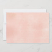 Uitnodiging voor babyshower meisje perziken room g (Achterkant)