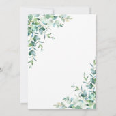 Uitnodiging voor babyshower met bosdieren (Achterkant)