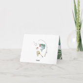 Uitnodiging voor babyshower met thema vissen voor  (Achterkant)