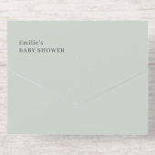 Uitnodiging voor babyshower met wilde eend, neutra (Achterzijde)