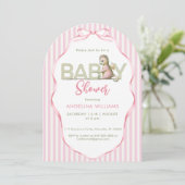 Uitnodiging voor babyshower Schattige draak  (Staand voorkant)