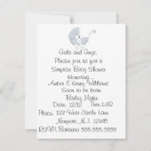 Uitnodiging voor babyshower voor de dames en heren (Achterkant)