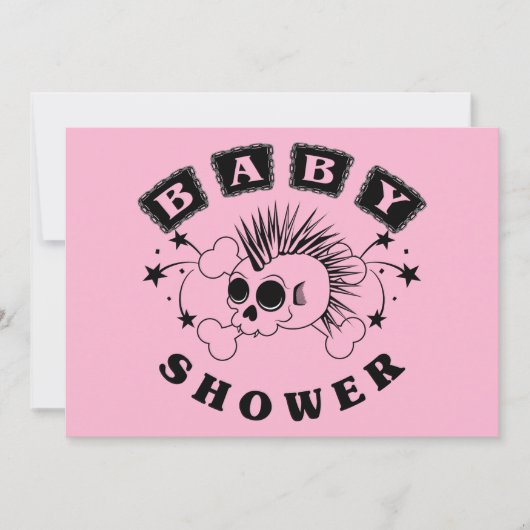 Uitnodiging voor babyshower voor meisje (Voorkant)