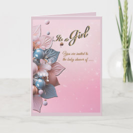 Uitnodiging voor babyshower voor meisje