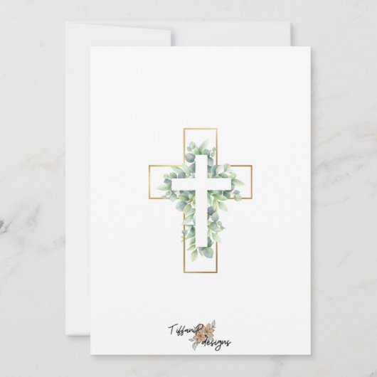 Uitnodiging voor babywijding (Achterkant)