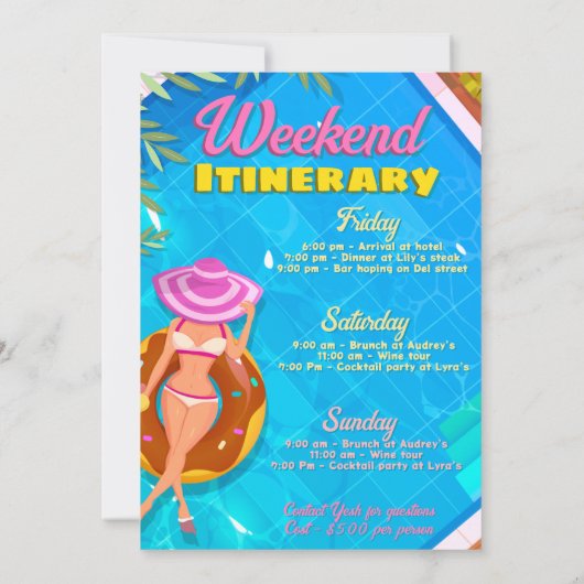 Uitnodiging voor Bach-feestje - Weekendprogramma (Achterkant)