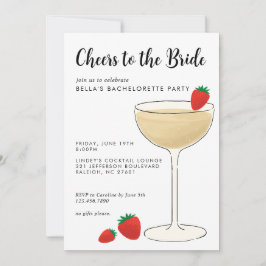 Uitnodiging voor Bachelorette Cocktailparty