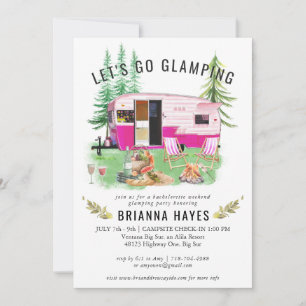 Uitnodiging voor Bachelorette Glamping Kampeerweek