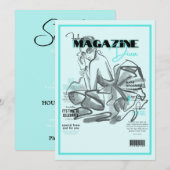 Uitnodiging voor Bachelorette mode magazine (Voorkant / Achterkant)