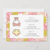 Uitnodiging voor Bachelorette Strand Weekenduitsta (Achterkant)