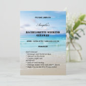 Uitnodiging voor Bachelorette Strandweekend Templa (Staand voorkant)