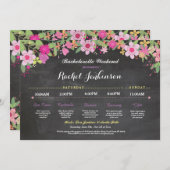 Uitnodiging voor bachelorette-uitje bruidsfeest kr (Voorkant / Achterkant)