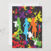 Uitnodiging voor bachelorette van Paintball (Achterkant)