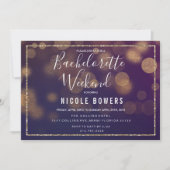 Uitnodiging voor Bachelorette Weekend Verlichting (Voorkant)