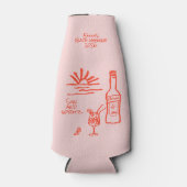 Uitnodiging voor Bachelorette Zon en Spritz Flesjeskoeler (Voorkant)