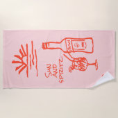 Uitnodiging voor Bachelorette Zon en Spritz Strandlaken (Voorkant)