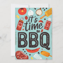 Uitnodiging voor backyard BBQ Party