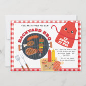 Uitnodiging voor backyard BBQ Party (Voorkant)