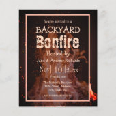 Uitnodiging voor backyard Bonfire Flyer (Voorkant)