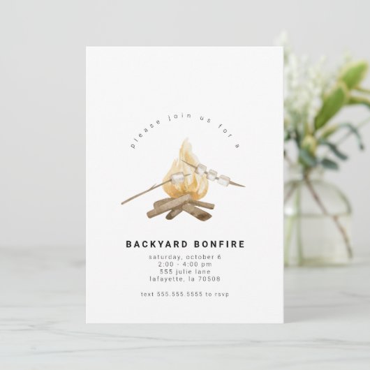 Uitnodiging voor backyard-partij (Staand voorkant)