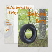 Uitnodiging voor backyard-partij (Voorkant / Achterkant)