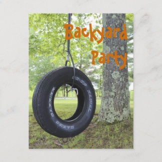 Uitnodiging voor backyard-partij