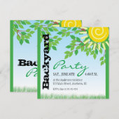 Uitnodiging voor backyard-partij (Voorkant / Achterkant)