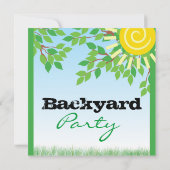 Uitnodiging voor backyard-partij (Achterkant)