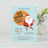 Uitnodiging voor Bad Santa Holiday Party (Staand voorkant)