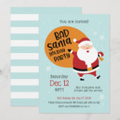 Uitnodiging voor Bad Santa Holiday Party (Voorkant / Achterkant)