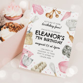 Uitnodiging voor bakken verjaardagscupcake