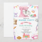 Uitnodiging voor bakthemafeest (Voorkant / Achterkant)