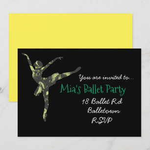 Uitnodiging voor balletmeisjes Ballerina