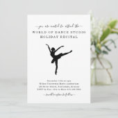 Uitnodiging voor balletrecital dansstudio (Staand voorkant)