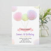 Uitnodiging voor ballonfeestdag (Staand voorkant)