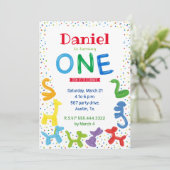 Uitnodiging voor ballonnen voor dieren van het eer (Staand voorkant)