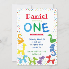 Uitnodiging voor ballonnen voor dieren van het eer