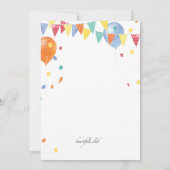 Uitnodiging voor ballonverjaardag Bash (Achterkant)