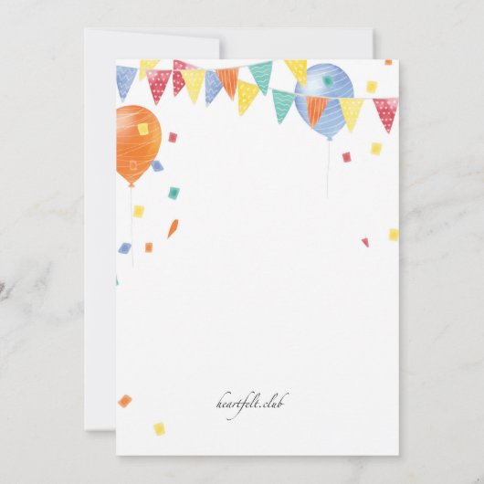 Uitnodiging voor ballonverjaardag Bash (Achterkant)