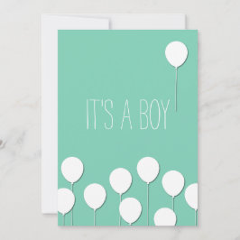 Uitnodiging voor Balloon Baby Boy